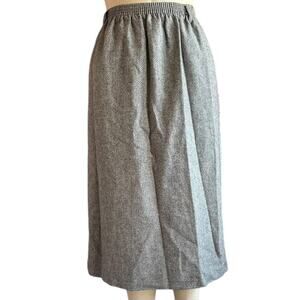 Vintage Skirt Womens Size 10 Gray Wool Conservative Modest Church School Work